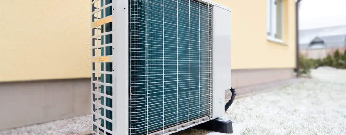 Pompe à chaleur en fonctionnement hivernal