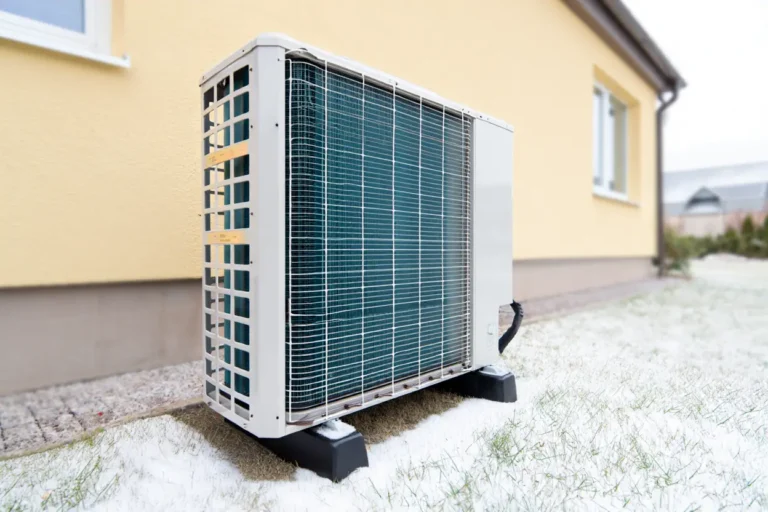 Pompe à chaleur en fonctionnement hivernal