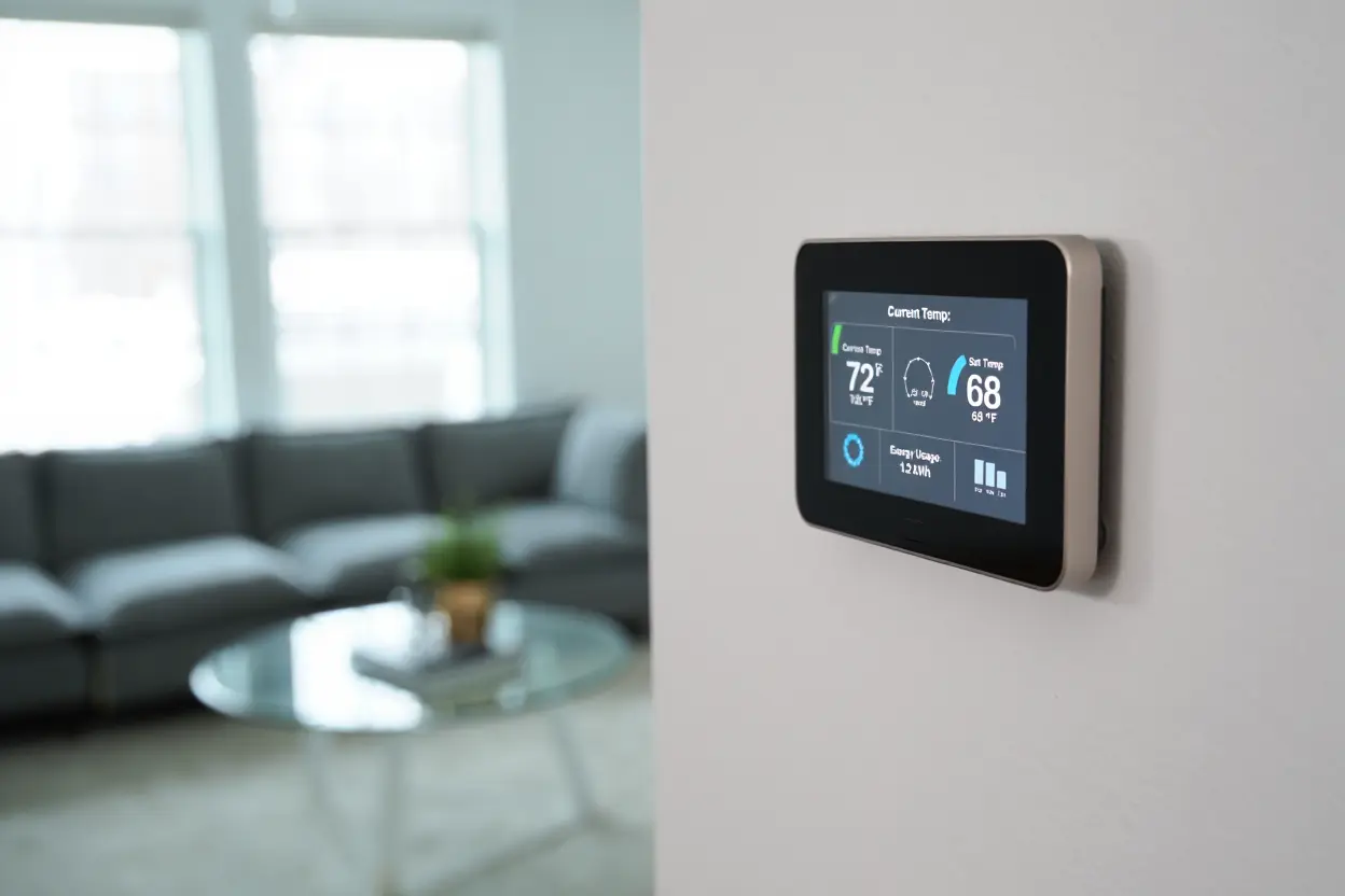 Thermostat intelligent affichant la consommation en période de grand froid