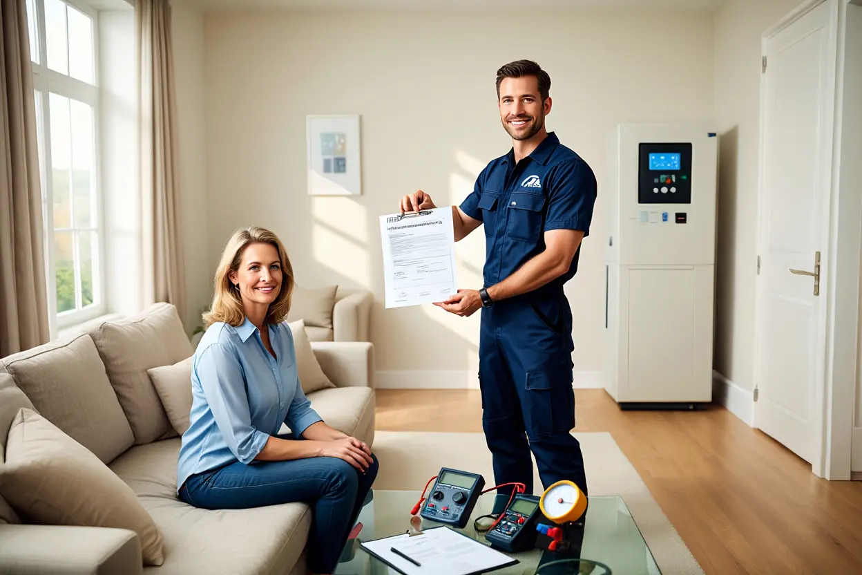 Remise de certificat d'entretien par un professionnel qualifié