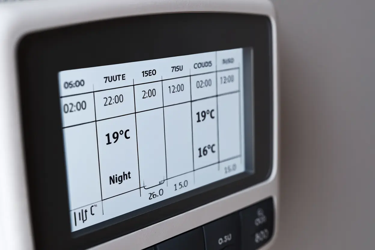 Programmation hebdomadaire thermostat