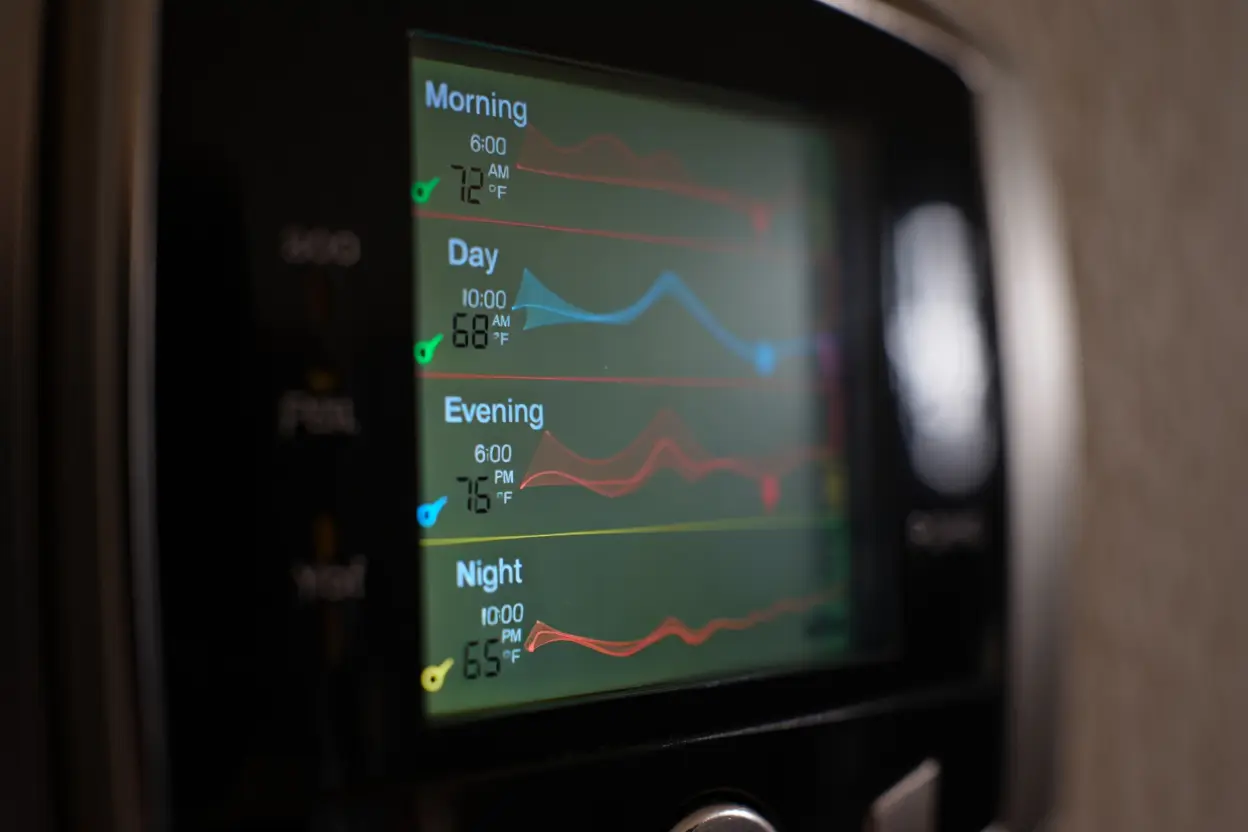 Programmation plages horaires thermostat