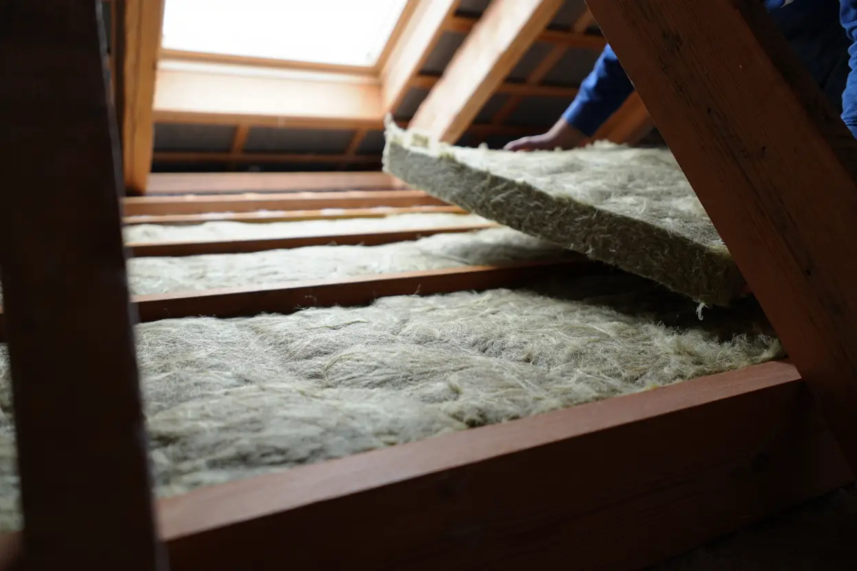 Isolation des combles en laine minérale