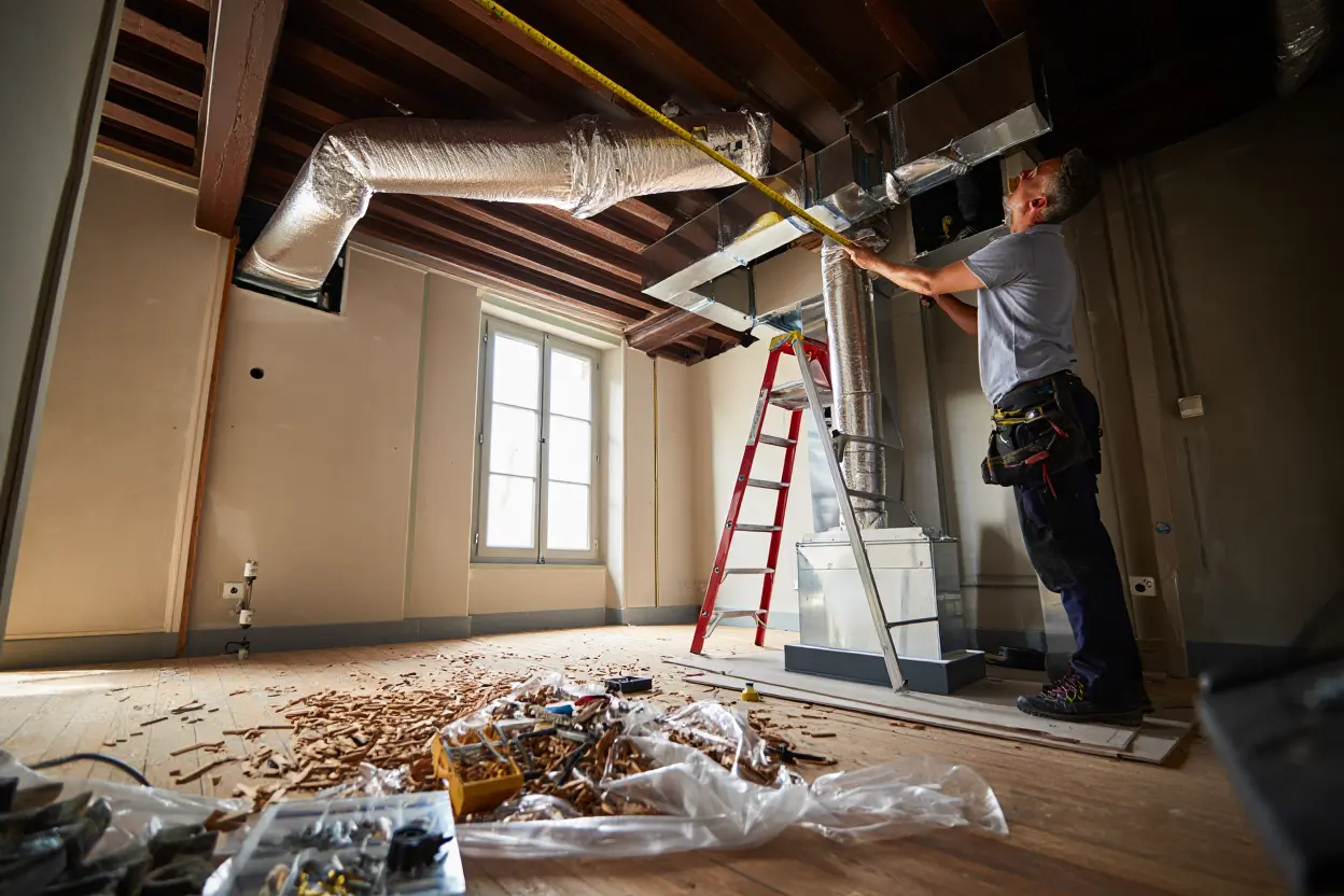 Rénovation VMC double flux dans logement ancien