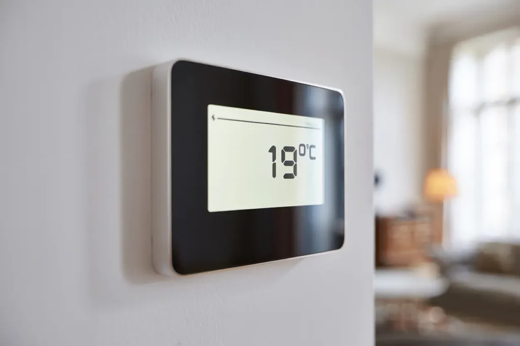 Thermostat réglé à 19°C