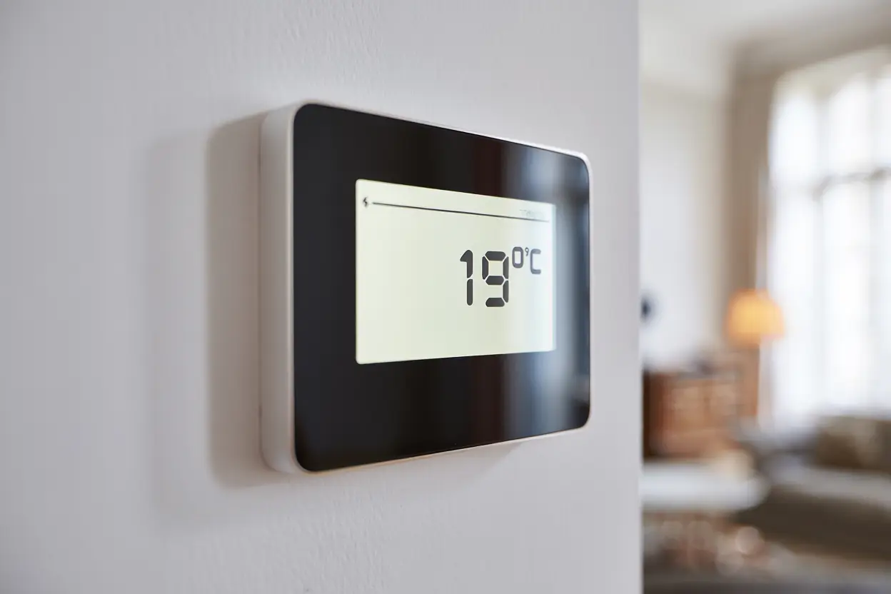 Thermostat réglé à 19°C