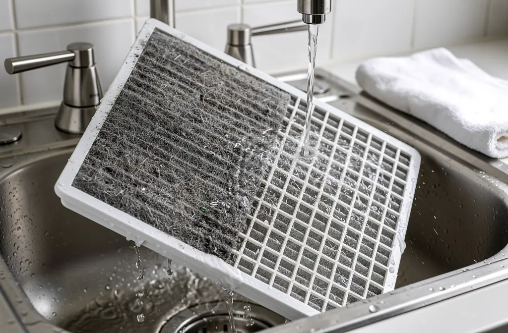 Nettoyage du filtre à air d'une climatisation