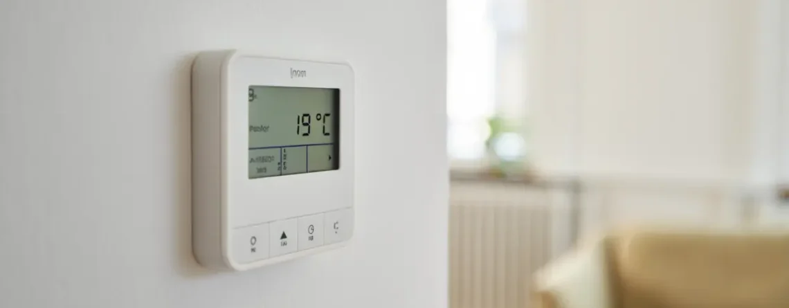 Thermostat programmable réglé à 19°C