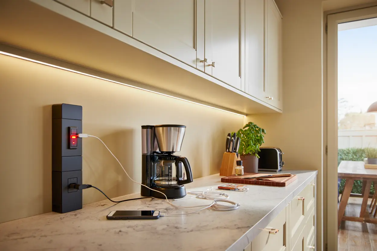 Multiprise avec interrupteur pour éteindre les veilles