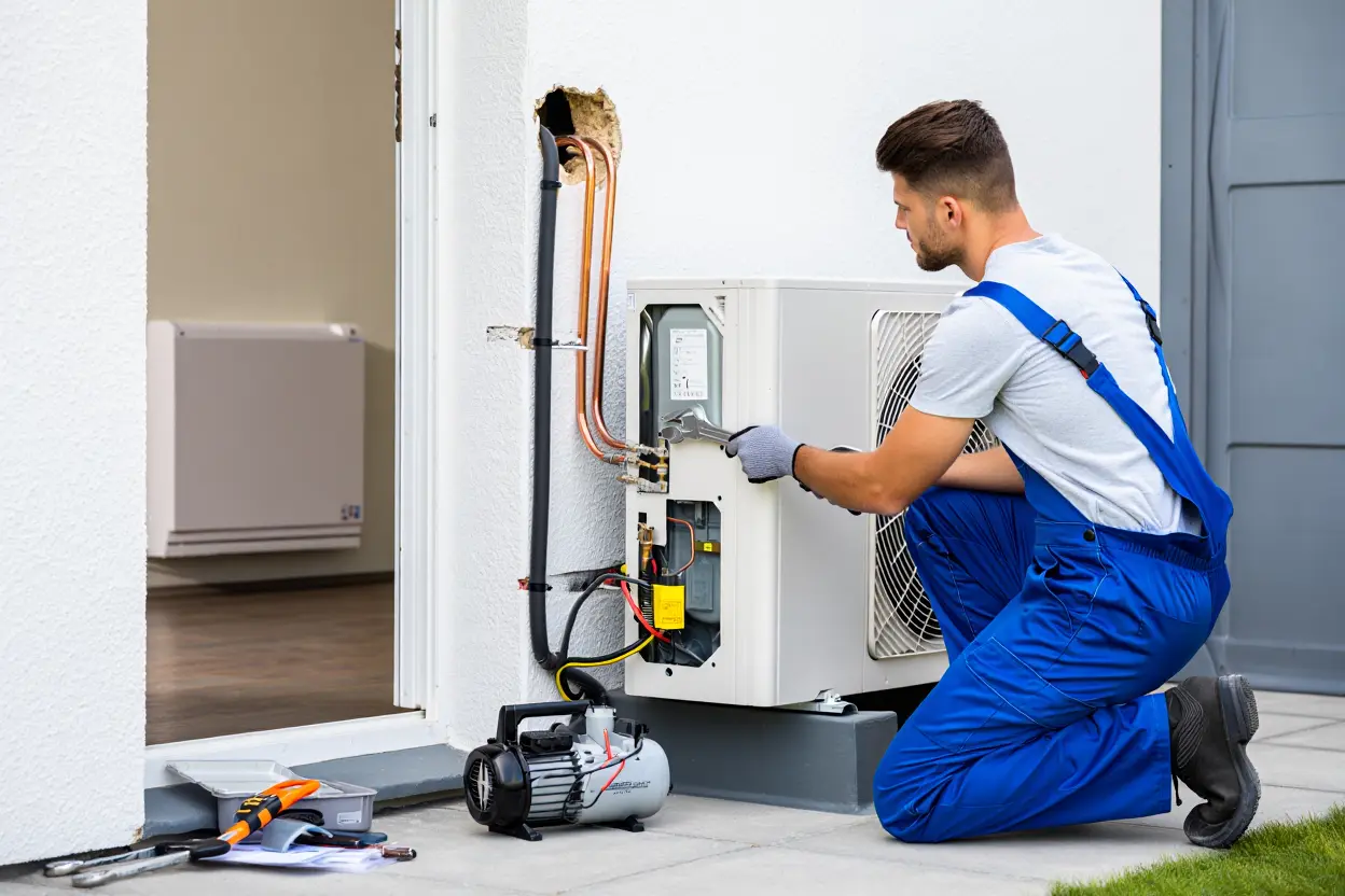 Raccordement unités pompe à chaleur air-air