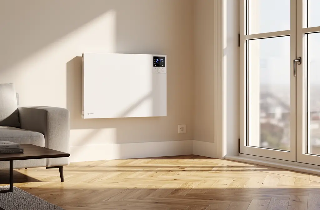 Radiateurs électriques modernes dans un salon