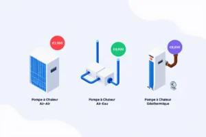 Comparaison des prix des trois types de PAC