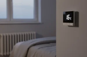 Thermostat programmé à 16 degrés pour la nuit