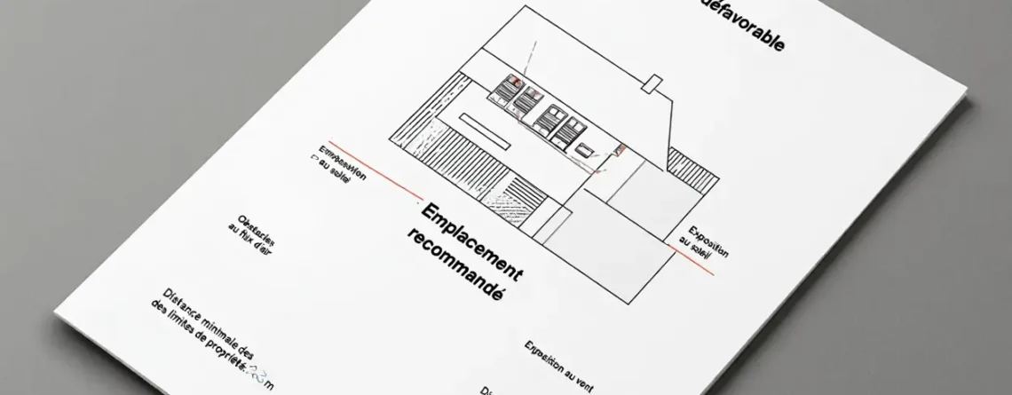 Zones d'implantation optimales pour l'unité extérieure d'une PAC