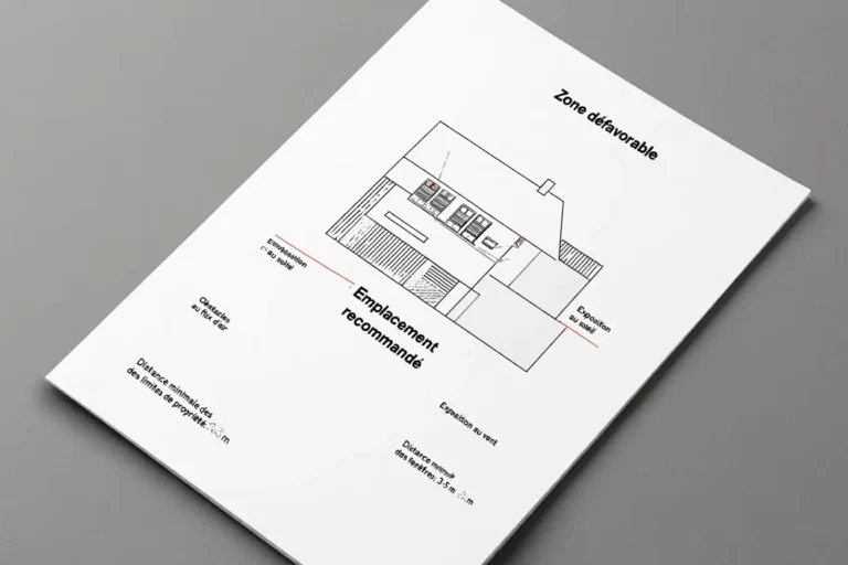 Zones d'implantation optimales pour l'unité extérieure d'une PAC