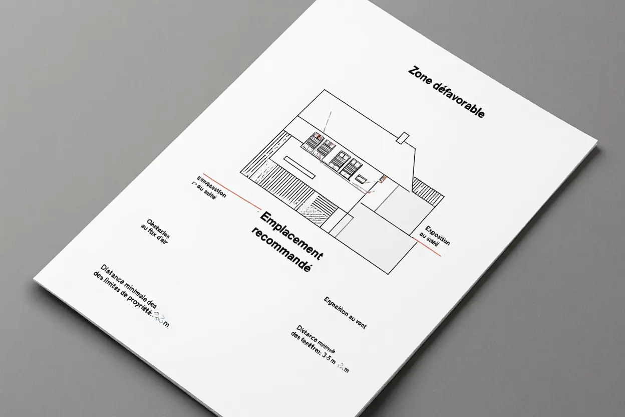 Zones d'implantation optimales pour l'unité extérieure d'une PAC