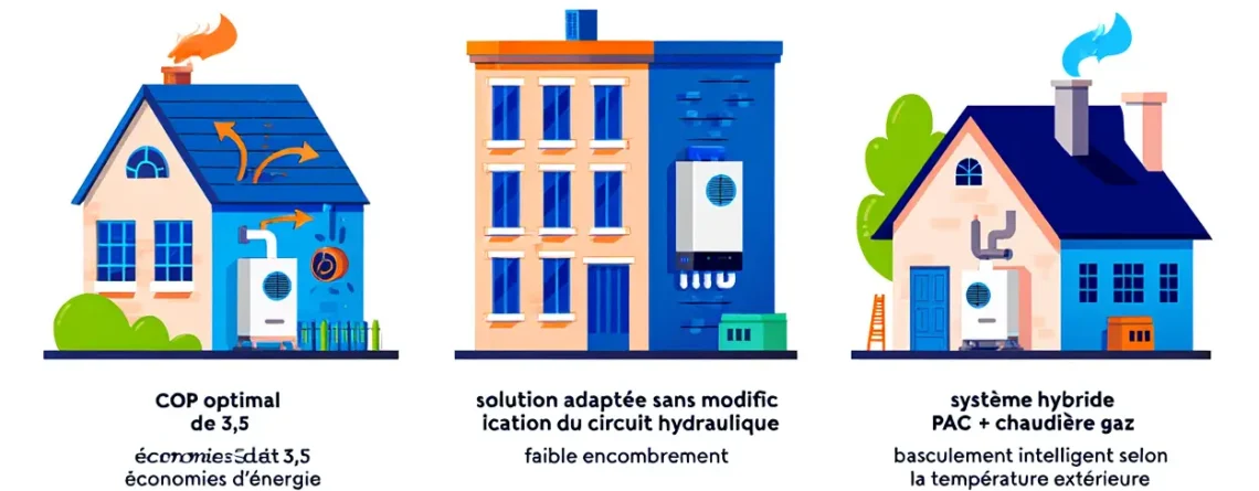 Trois configurations d'installation PAC selon le logement