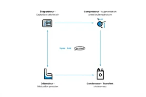 Cycle thermodynamique pompe à chaleur piscine