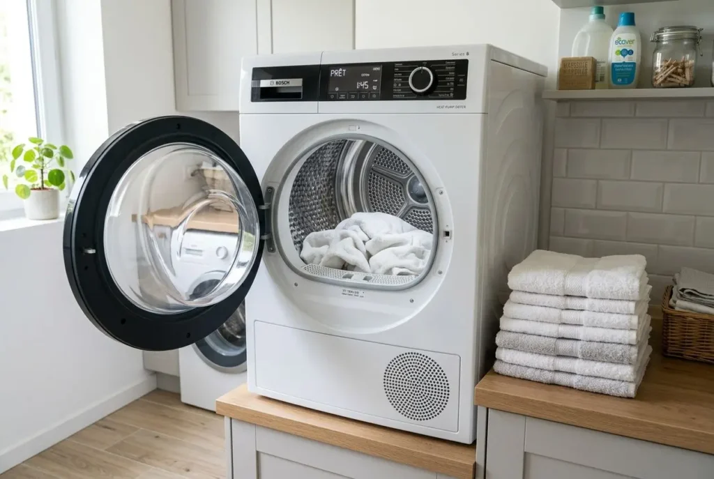 Sèche-linge pompe à chaleur en buanderie