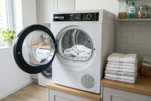 Sèche-linge pompe à chaleur en buanderie